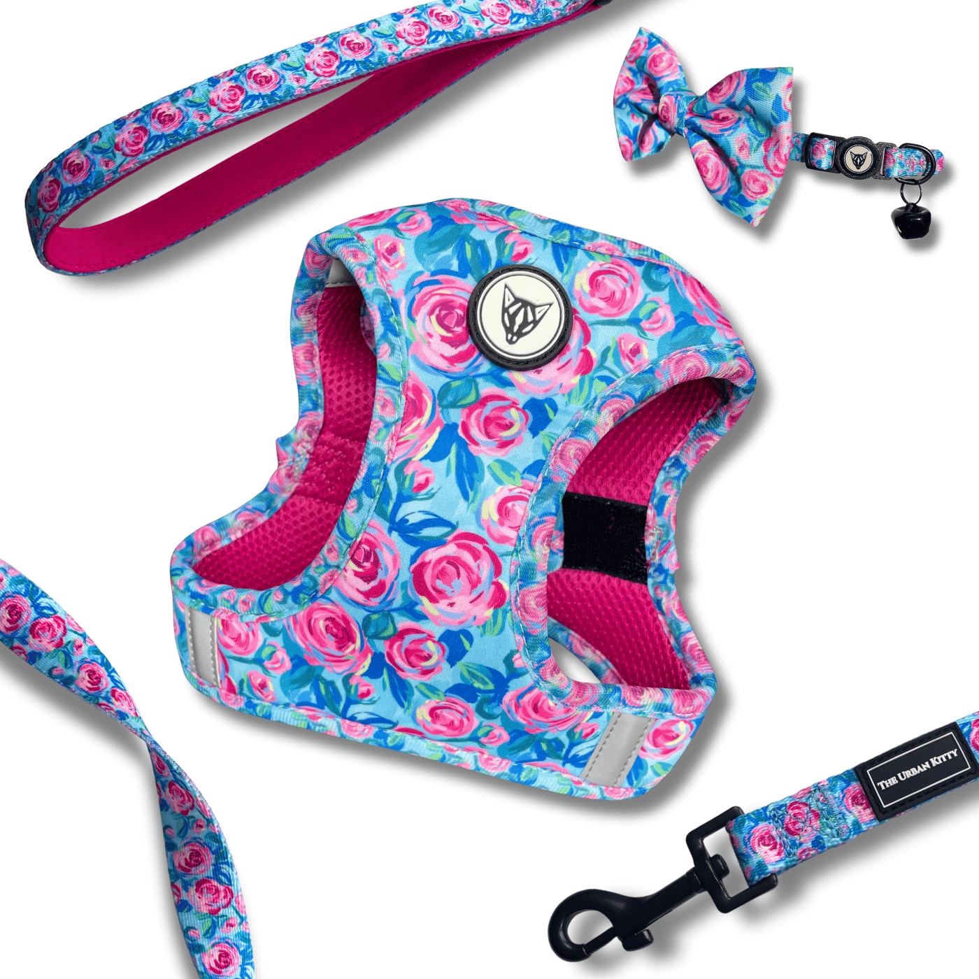 The Urban Kitty Classic Rose Edition - Cat Harness Bundle