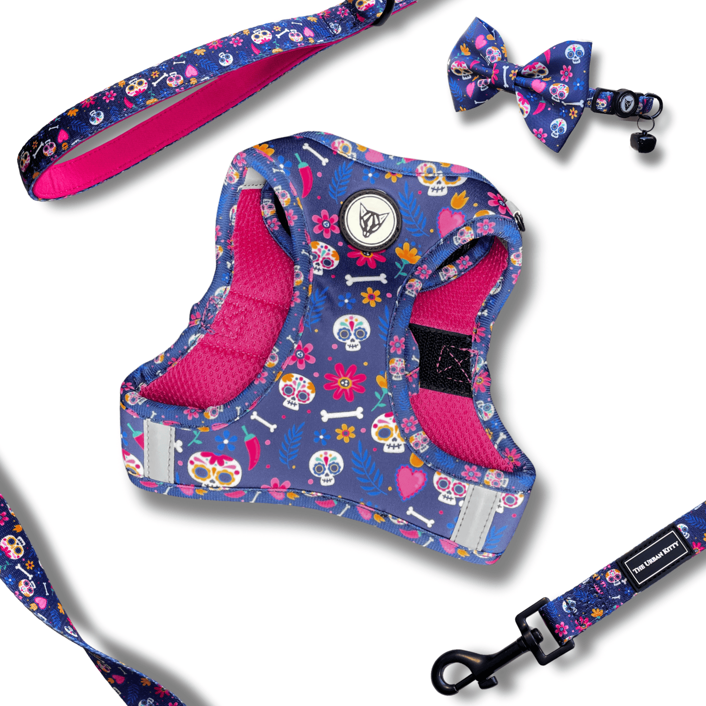 The Urban Kitty Skull & Bloom Edition - Cat Harness Bundle